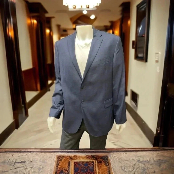 Austin Reed Signature Blue Wool Blazer Size 46R - Picture 2 of 11